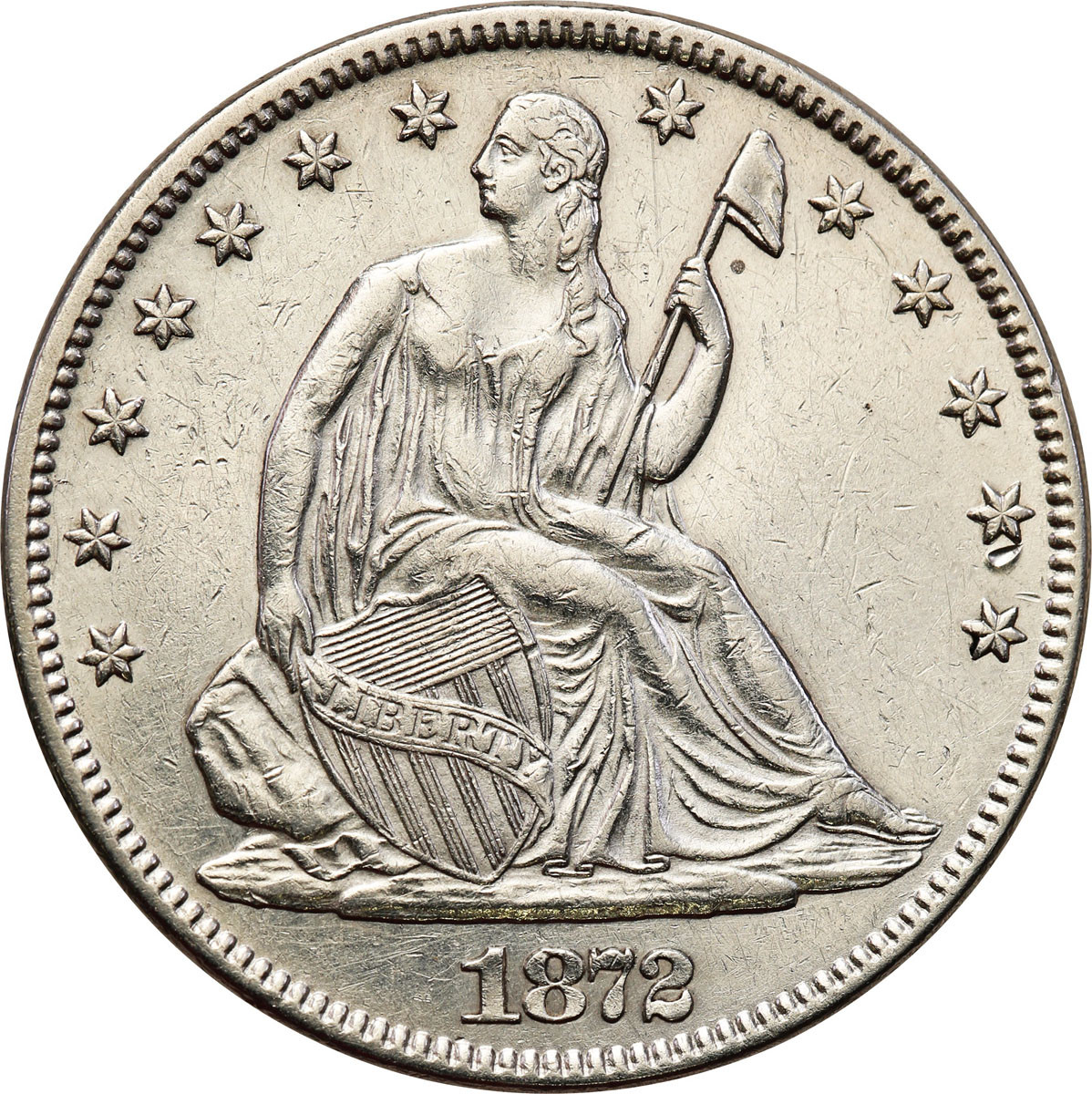 USA. 50 centów 1872, Filadelfia - Rzadkie
